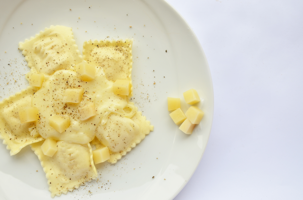 Quadratoni ai formaggi avec de la fondue de fontine et taleggio