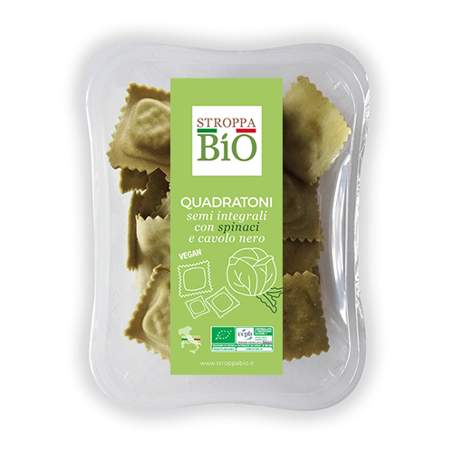 Quadratoni semi-integrali con spinaci e cavolo nero | Stroppa Bio